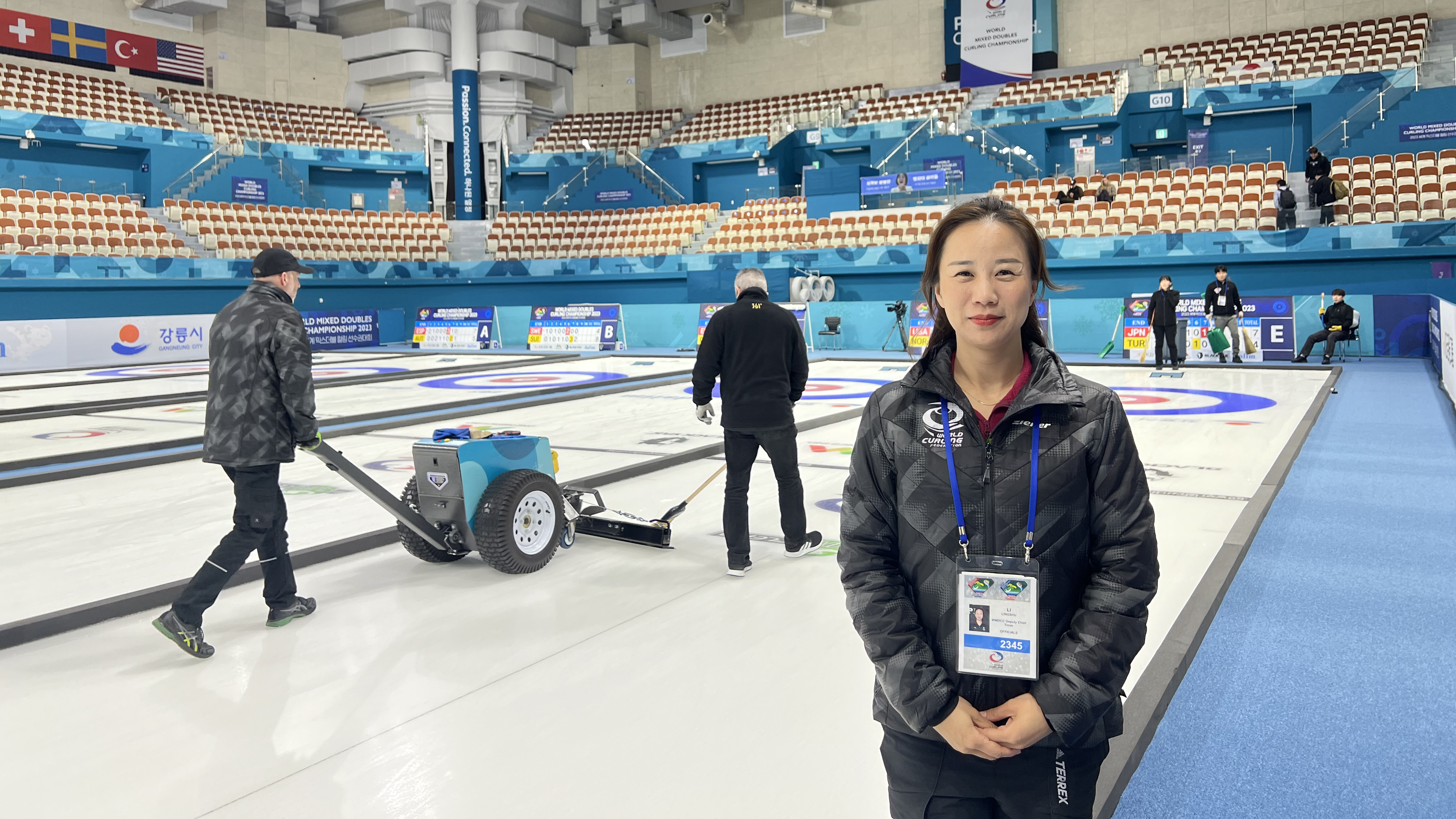 SISU SISUs faculty umpires in the World Mixed Doubles Curling Championship